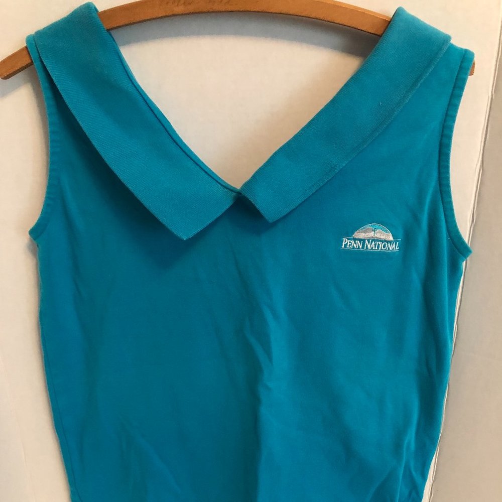 Golf Shirt Penn National Tee-Wear for her Size Small Turquiose Sleeveless